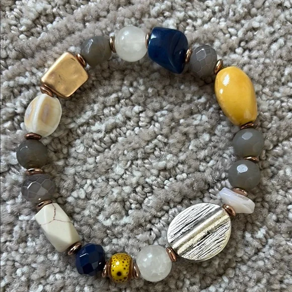 J. Jill Blue and Yellow Beaded Bracelet - Picture 2 of 5